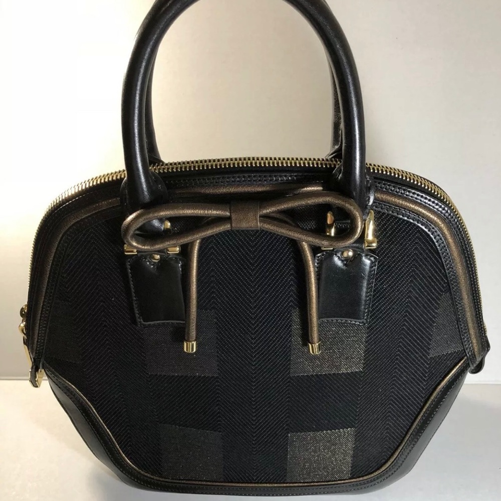 Burberry Jacquard Orchad Hand Bag Black